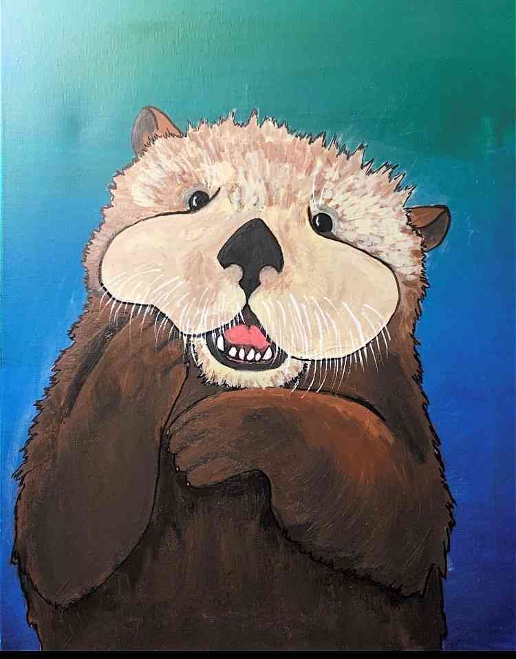 Painted sea otter